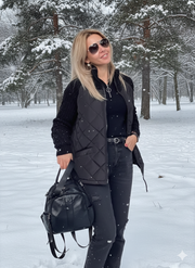 Cozy-Chic Knit Sleeve Quilted Puffer Vest (The Fall Essential)