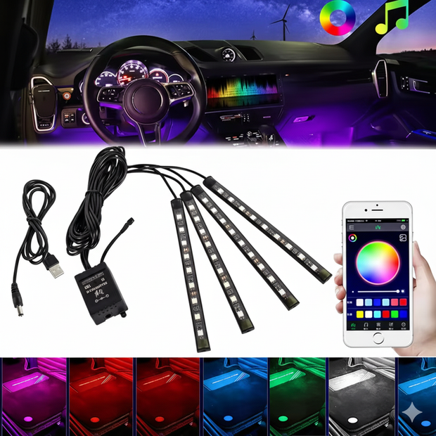 VYRO RGB Car Interior LED Lights Kit