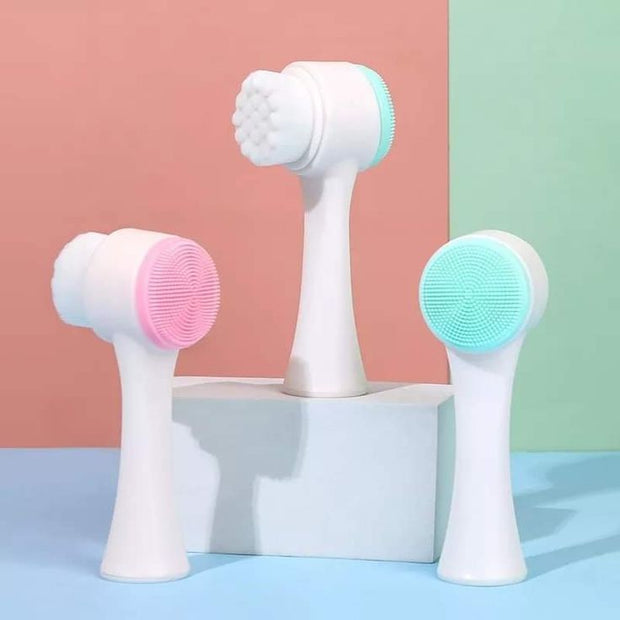 2-in-1 Silicone Face Brush & Exfoliator – Gentle Deep Cleansing