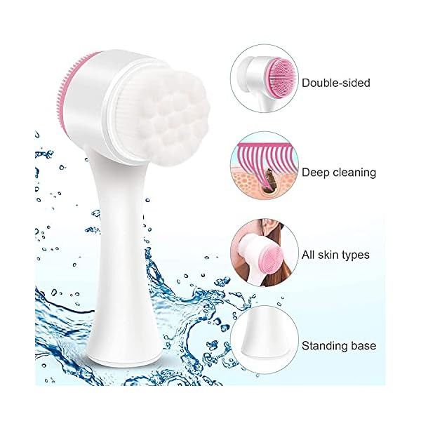 2-in-1 Silicone Face Brush & Exfoliator – Gentle Deep Cleansing