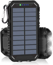 Portable solar power bank for charging devices outdoors