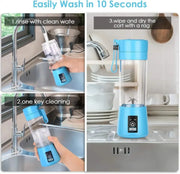 380Ml Juicer Personal With Travel Cup USB Portable Electric Blender Rechargeable Juicer Bottle Fruit Vegetable Kitchen Tools MHY080