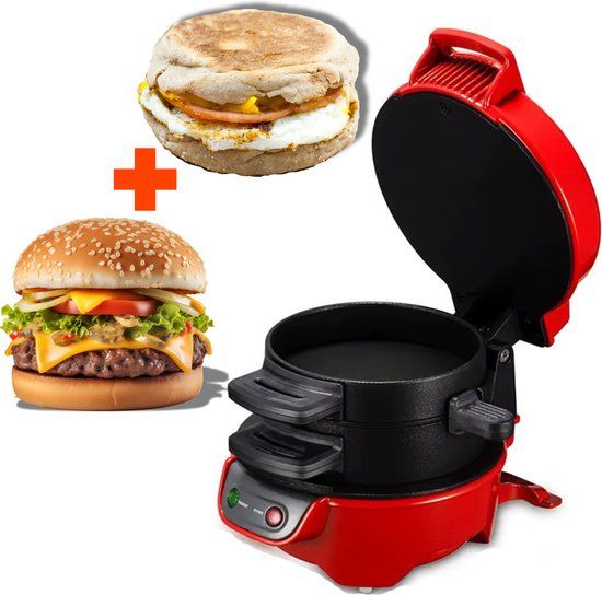 Portable 3-in-1 Burger Maker Machine for Quick Home Cooking