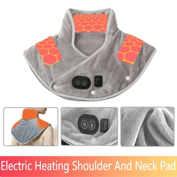 Electric Heating Shoulder Neck Pad Cervical Wrap Three Gear Thermal Compress Shawl Warm Back Tool Relax Brace