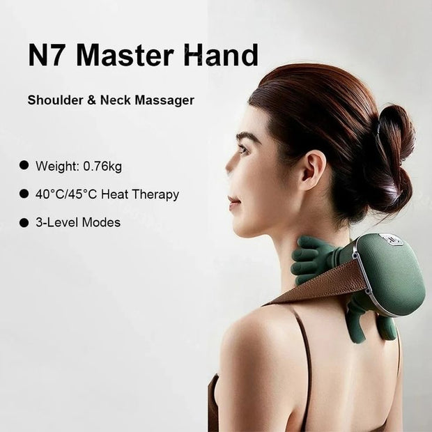 N7 Master Hand Neck and Shoulder Massager with Heat Therapy by VYRO
