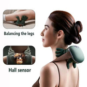 Woman using N7 Master Hand Massager for shoulder pain relief