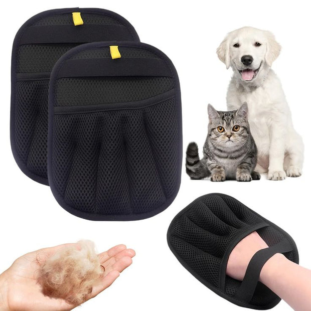 Pet Grooming Glove Remove Loose Hair While Petting