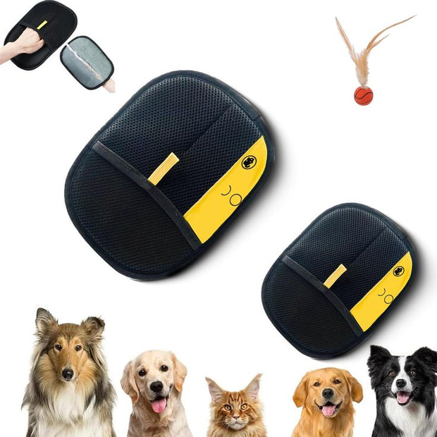 Pet Grooming Glove Remove Loose Hair While Petting