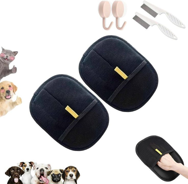 Pet Grooming Glove Remove Loose Hair While Petting