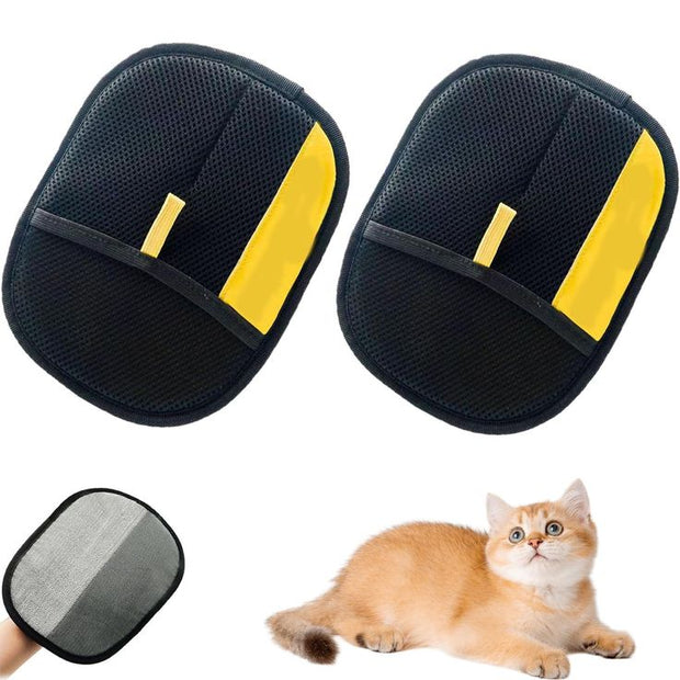 Pet Grooming Glove Remove Loose Hair While Petting