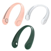 Portable Neck Fan, Mini Bladeless Hanging Neck Fan 1200mAh Rechargeable Air Cooler 3 Speed for Student Office Summer Sports Fans