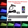 VYRO RGB Car Interior Ambient LED Lights Kit - App Control, Music Sync, Waterproof Glow