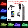 VYRO RGB Car Interior Ambient LED Lights Kit - App Control, Music Sync, Waterproof Glow