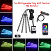VYRO RGB Car Interior Ambient LED Lights Kit - App Control, Music Sync, Waterproof Glow