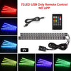 VYRO RGB Car Interior Ambient LED Lights Kit - App Control, Music Sync, Waterproof Glow