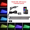 VYRO RGB Car Interior Ambient LED Lights Kit - App Control, Music Sync, Waterproof Glow