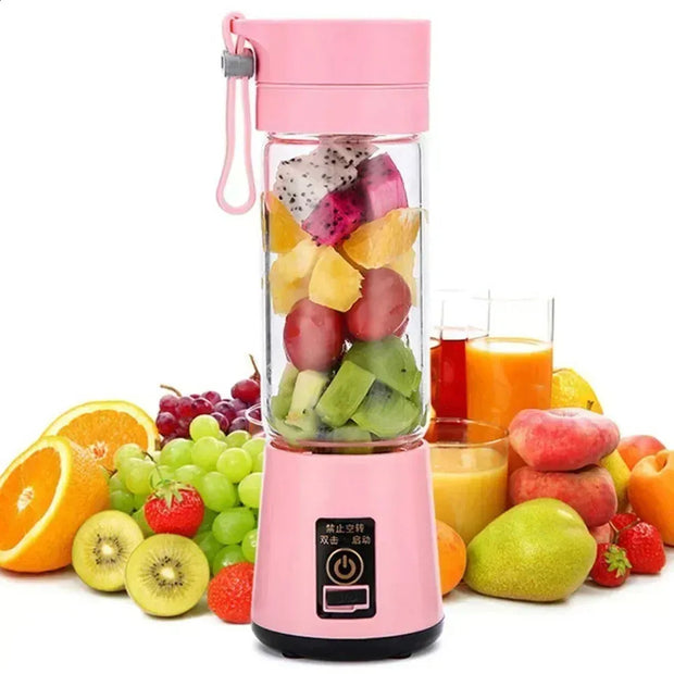 380Ml Juicer Personal With Travel Cup USB Portable Electric Blender Rechargeable Juicer Bottle Fruit Vegetable Kitchen Tools MHY080