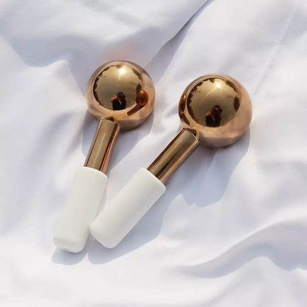 Ultrasonic Facial Cleansing Device with Cooling Skin Ice Globes – Deep Clean & Refresh