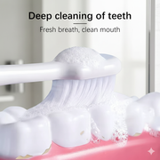 SP-6 Probiotic Teeth Whitening Toothpaste tube, clearly showing the 'Before and After' results of removing yellow stains for a brighter smile.